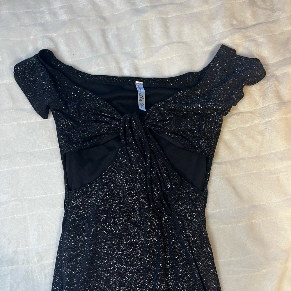 Lucy in the Sky Black Sparkle Mini Dress
